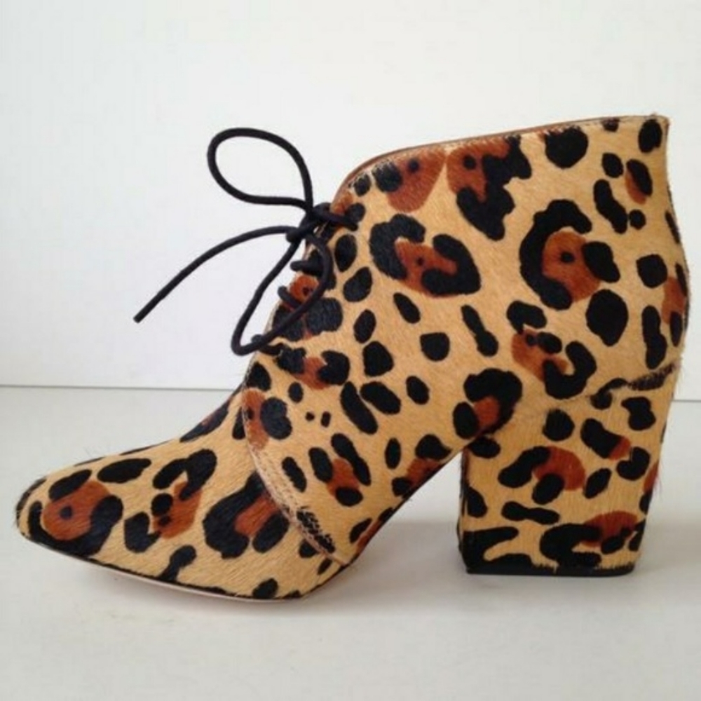Kate  Spade Roger Calf Hair Lace up Ankle Boots